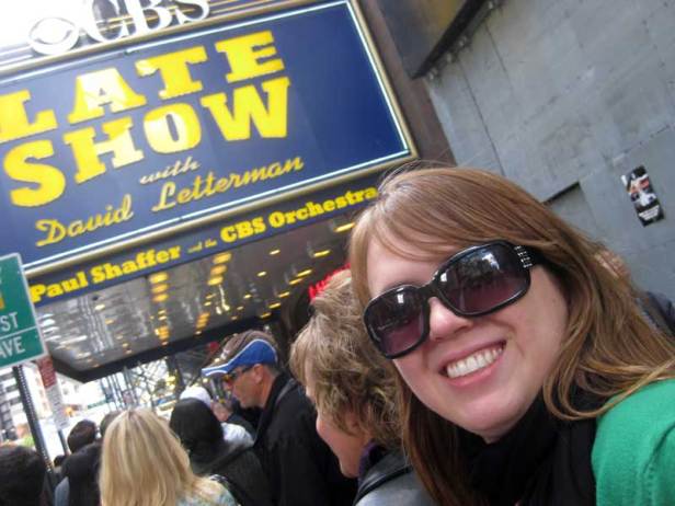 Lauren at the Late Show with David Letterman
